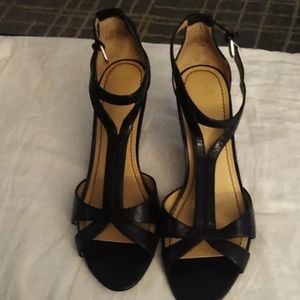 Black t-strap heels
